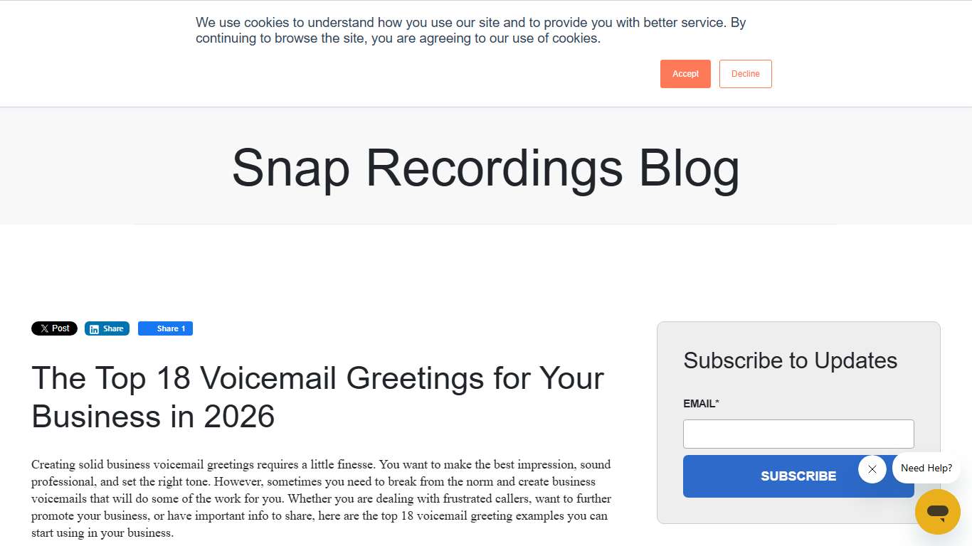 The Top 18 Voicemail Greetings for Your Business in 2026